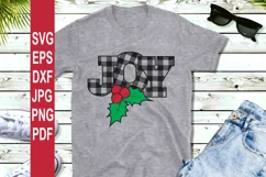Christmas SVG | Joy Buffalo plaid - svg, png, eps, dxf Product Image 4