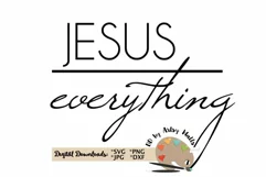 Jesus over everything svg CUT file Faith cross Christian svg Product Image 2