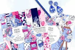 Fashion Shoes Shopping Floral Silver Glitter Paper Pack Product Image 2