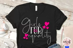 Girls for equality - Women Empowerment EPS SVG DXF PNG Product Image 3