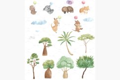 Australian animals clipart. Watercolor koala, kangaroo, etc. Product Image 2