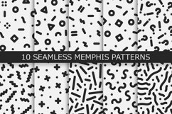 Trendy memphis seamless patterns Product Image 1