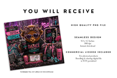 Dance Mom Highland Cow Tumbler Wrap PNG Product Image 2