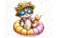 Cute Animal Pool Floaties PNG, Summer Beach Swimming Clipart Product Image 5