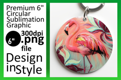 Custom Round Design Coaster PNG , Flamingo Product Image 1