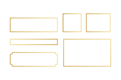 Elegant Golden Border and Luxury Frame Vector Collection Product Image 1