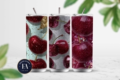 Glitter Coquette Cherry Pattern | Sparkly Glam Texture Paper Product Image 2