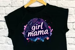 Girl mama clipart | Mothers day Sublimation design png Product Image 3