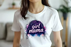 Girl mama clipart | Mothers day Sublimation design png Product Image 4