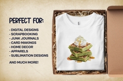 Matcha Waffle Clipart Bundle 4 PNG Product Image 3