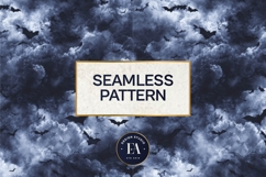 Bats Night Sky Pattern, Dark Gothic Bat Seamless Paper Product Image 3