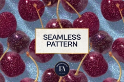 Glitter Coquette Cherry Pattern | Sparkly Glam Texture Paper Product Image 3
