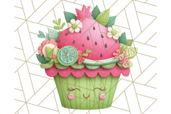 Paper Cupcake Clipart Layered Paper Scrapbook Collage Png Product Image 5