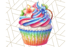 Bright Summer Cupcake PNG Clipart, Colorful Cupcakes Product Image 5