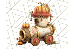 Autumn Circus Clipart Carnival Tent Fall PNG, Vintage Circus Product Image 5