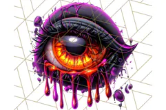 Spooky Halloween Eye PNG, Cute Eyeballs Halloween Clipart Product Image 5