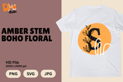 Amber Stem Boho Floral Monogram Product Image 1