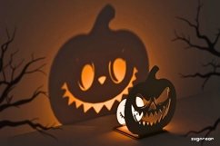 Halloween Shadow Candle Holders Bundle | Laser Cut | SVG Product Image 7