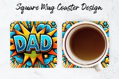 Dad Mug coaster | Coaster | Sublimation Design Product Image 1