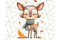 Cozy Autumn Animal Clipart, Fall Forest Critters PNG Product Image 5