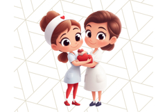 Nurse Clipart Bundle, Medical Staff PNG, Cute Kid Nurse Png Product Image 9