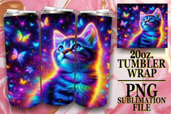 Tender love 20oz tumbler wrap, Cat Product Image 1