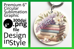 Charming Keychain Circle PNG Artwork , Books Product Image 1