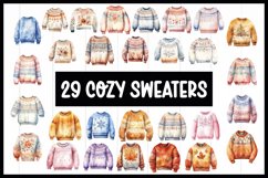 29 Knitted Sweaters Sublimation Clip Art I Clipart PNG Product Image 1