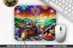 Mouse Pad Sublimation, 4th Of July Mouse Pad PNG Design Product Image 1