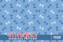 American 4th of July Patriotic Coquette Bow Seamless Pattern Product Image 1
