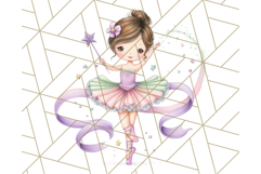 Ballerina Clipart PNG, Cute Ballet Girl Illustration Art Product Image 5