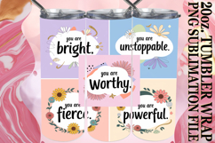 Radiant memories 20oz tumbler wrap, Quote Product Image 1