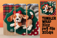 Sublimation Artwork for 20oz Tumbler , Holiday Pets Product Image 1