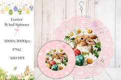 Easter Bunny Wind Spinner, Chamomile Wind Spinner Template Product Image 1