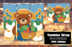 CUSTOM 20oz Tumbler Template for Gifts , Cute Bear Product Image 1