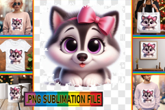 BLISSFUL TSHIRT Sublimation PNG, 3D Dog Product Image 1
