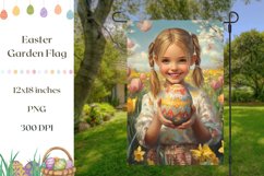Happy Easter Garden Flag, Welcome Garden Flag Template Product Image 1