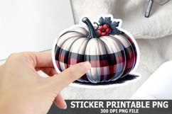 Halloween Pumpkin Sticker| Halloween Sticker PNG Design Product Image 1