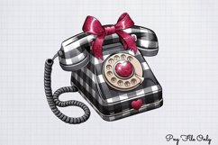 Red Black Glitter Plaid Clipart PNG Product Image 1