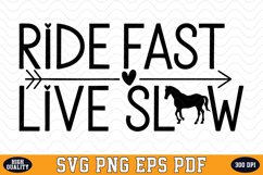 Ride Fast Live Slow SVG Design | SVG Cut files Product Image 1