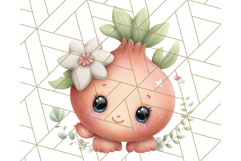 Fruit Doodles Clipart, Cute Cartoon Fruit PNG, Kawaii Food Product Image 5