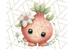 Fruit Doodles Clipart, Cute Cartoon Fruit PNG, Kawaii Food Product Image 5