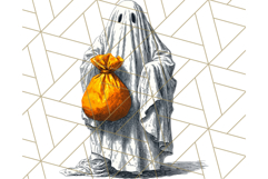 Vintage Halloween PNG Clipart, 1950s Retro Graphics Clip Art Product Image 5