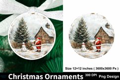 Christmas Ornaments PNG Round Sign PNG, Christmas Round Sign Product Image 1