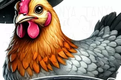 Chick or Treat PNG, Funny Halloween Chicken Sublimation Product Image 5