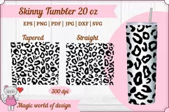 Leopard Cheetah svg Full wrap for Skinny Tumbler 20 oz Product Image 1
