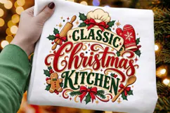 Classic Christmas Kitchen PNG - Vintage Holiday Baking Chef Product Image 1