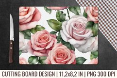 Flower Cutting Board | Kitchen Glass Cutting Board Product Image 1