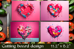 Romantic valentines day Cutting Board Sublimation Product Image 1