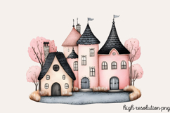 Pink Black Easter Clipart PNG Product Image 1